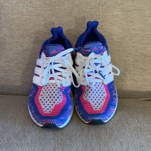 Adidas Kids Girls Ultraboost Pink and Blue Running Sneakers